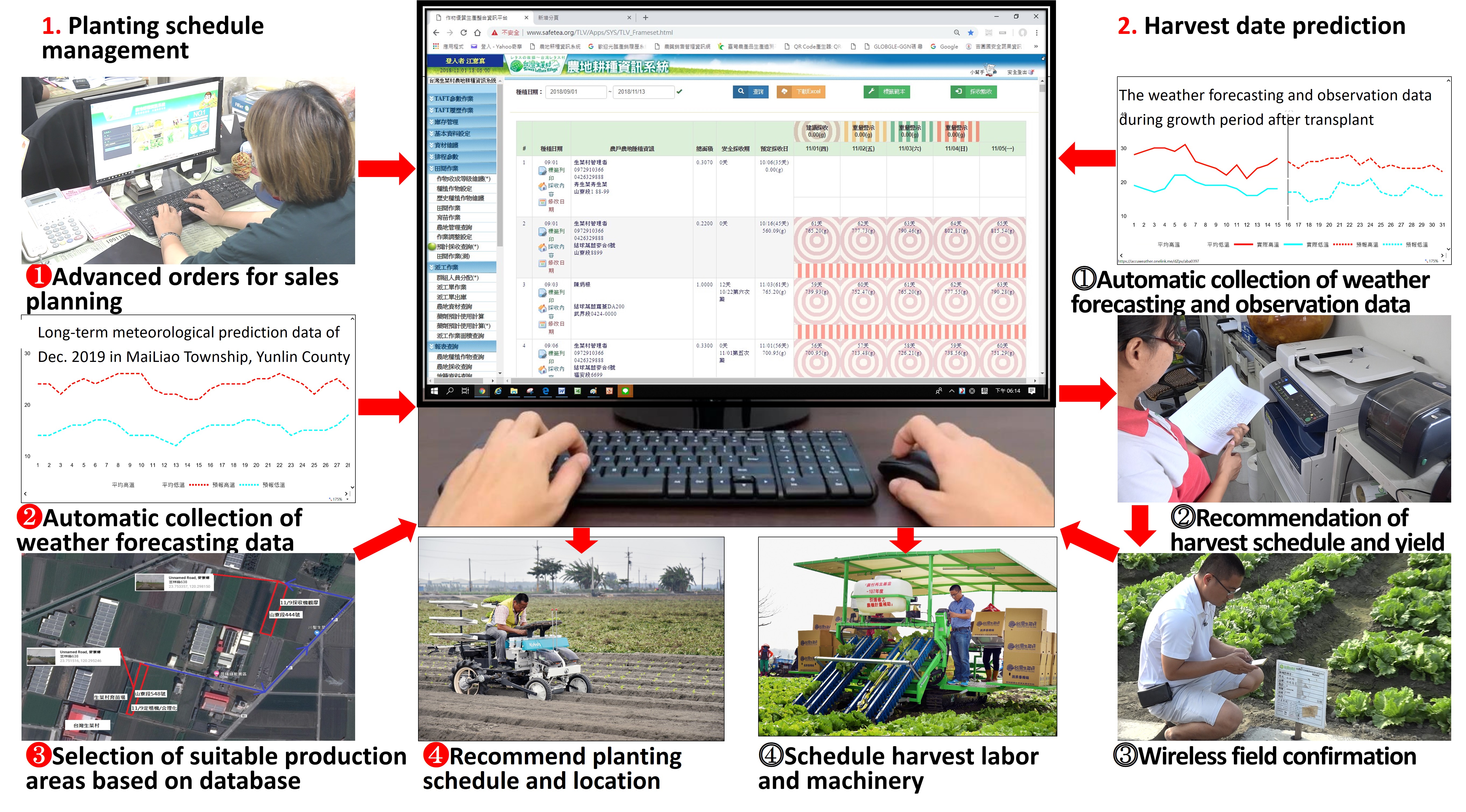 Harvesting Date and Yield Prediction System in Iceberg Lettuce Production flow chart