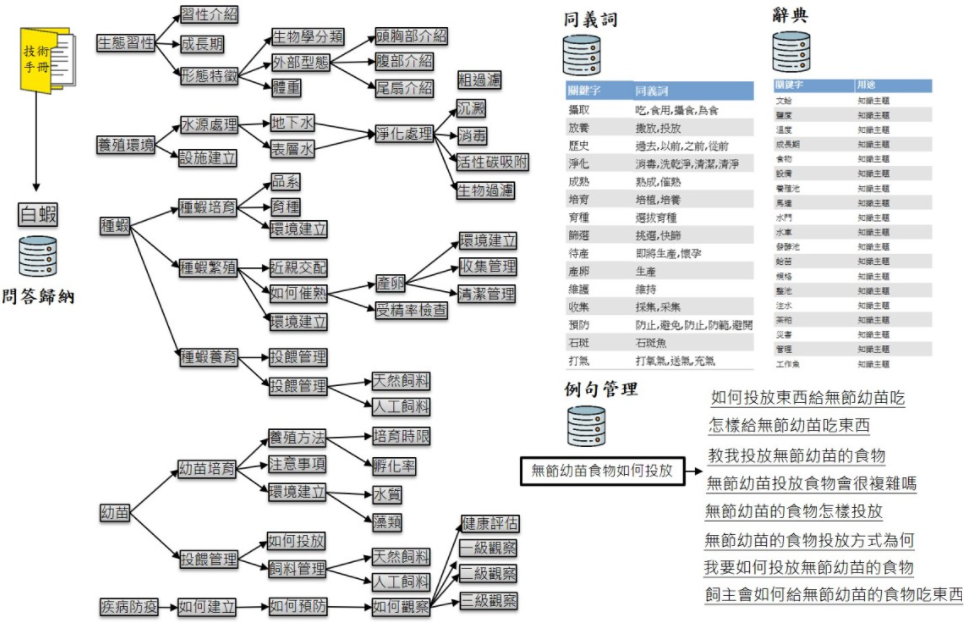 圖2、白蝦知識庫建置架構表