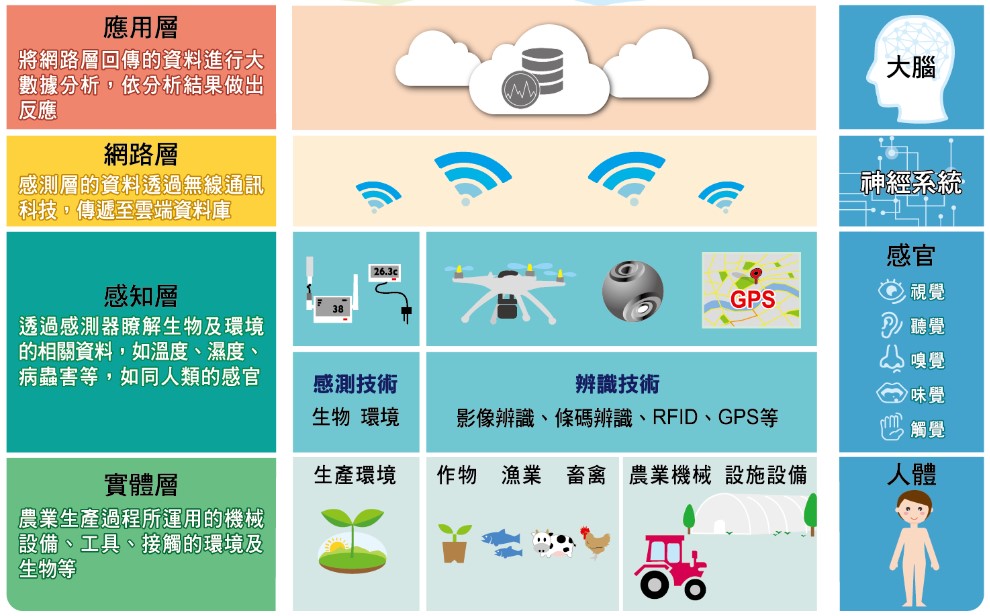 圖 2、農業物聯網技術應用階層圖