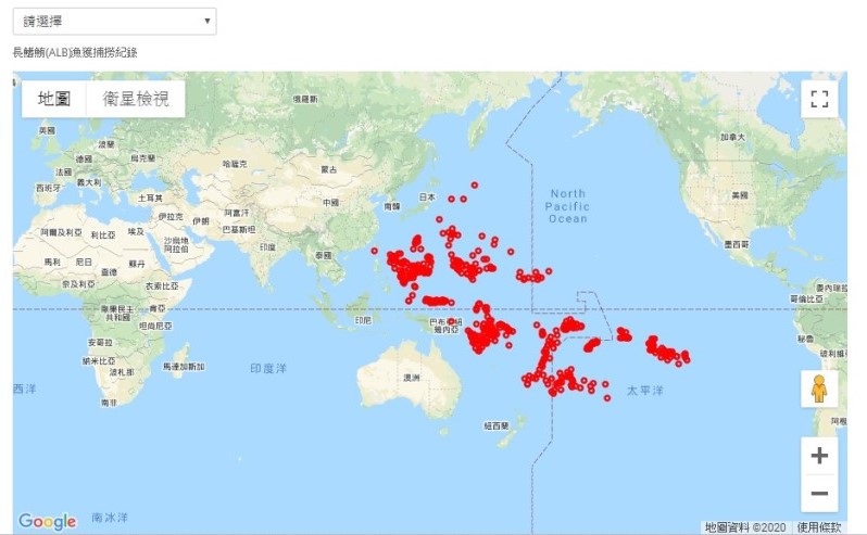 圖4、歷史漁獲地點分布圖。